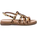 Carmela Carmelatil kvinder. 16239204-LEOPARDO Sandaler i læder 162392 brun (35), Fast, Spænder, Casual, Dyreprint