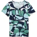 Tom Tailor Crincle Alloverprinted T-shirt Med Korte ærmer