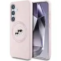 Karl Lagerfeld Samsung Galaxy S25 Karl Lagerfeld Double Heads Flydende Silikone MagSafe Cover - Pink