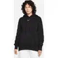 Nike Oversized Nike Sportswear Phoenix Fleece-pullover-hættetrøje til kvinder - sort