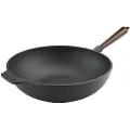 Carl Victor - Wokpande i støbejern Diameter 30 cm - Sort - Stegepander & grillpander - - Homeroom