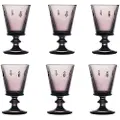 La Rochère - Vinglas Aubergine Abeille 6 glas La Rochere - Lilla - Glas - - Homeroom