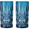 Nachtmann Longdrinkglas NOBLESSE COLORS 395 ml, sæt med 2 stk, blå, Nachtmann