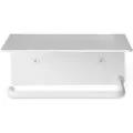 Ferm Living Holder til toiletpapir DORA 14 cm, hvid, rustfrit stål, fast LIVING