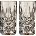 Nachtmann Longdrinkglas NOBLESSE FRESH COLORS 395 ml, sæt med 2 stk, gråbrun, Nachtmann