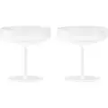 Ferm Living Champagneglas RIPPLE 150 ml, sæt med 2 stk, hvid, fast LIVING