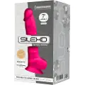 Silexd 7 - sugekop dildo med testikler - 17,5cm (pink)