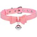 Master Series Golden Kitty - lyserød halsbånd med klokke