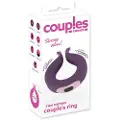 Couples Choice - genopladelig, dobbelt motor penisring (lilla)