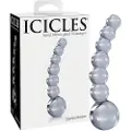Icicles No. 66 - buet, kugleformet glasdildo (gennemsigtig)