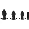 Black Velvets Black Velvet - genopladeligt analvibratorsæt - 3 dele (sort)