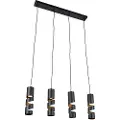 TRIO Moderne hanglamp zwart 4-lichts - Stream