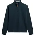 Superdry Superdrytil mænd. M2014078A Pique-sweatshirt med marineblå strømpe (XXL), Casual, Bomuld, Lange ærmer