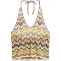 Superdry Zigzag Plunge Halter T-shirt