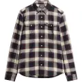 Superdry Merchant Linen Check Skjorte Med Lange ærmer