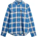 Superdry Merchant Linen Check Skjorte Med Lange ærmer