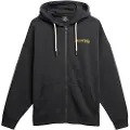 Superdry Superdrytil kvinder. W2012238A Oversized sweatshirt med hætte, lynlås og tatovering Old School sort (L), Casual, Bomuld
