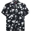 Superdry Superdrytil mænd. M4010941A Kortærmet skjorte med tryk, sort (XXL), Casual, Modal, Korte ærmer