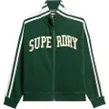 Superdry Superdrytil kvinder. W2012163A Sweatshirt Athletic Applq Loose Zip Track grøn (XL), Casual, Bomuld