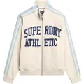 Superdry Superdrytil kvinder. W2012163A Athletic Applq Loose Zip Track Sweatshirt beige (L), Casual, Bomuld