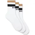 Hugo Boss BOSStil mænd. 50543647 Iconic Socks 3 par pakke hvid (43-46), Afslappet, Bomuld