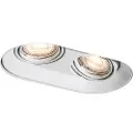 QAZQA Rund indbygget spotlight hvid GU10 50 mm 2-lys - Hubs