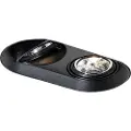 QAZQA Afrundet indbygget spotlight sort GU10 70 mm 2-lys - Hubs