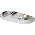 QAZQA Rund indbygget spotlight hvid GU10 70 mm 2-lys - Hubs