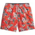 Superdry Superdrytil mænd. M3010242A Hawaii badedragt rød (L), Badetøj, Genanvendt polister, Bæredygtig