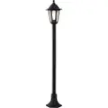 QAZQA Klassisk udendørs pullert sort 122 cm IP44 - New Haven Hammered