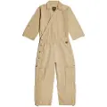 G-Star G-Startil kvinder. D26008-D454-D848 Beige Wrap Jumpsuit (XL), Casual, Bomuld, Lange ærmer, Bæredygtig, Genbrugsbomuld