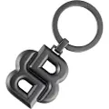 Hugo Boss Nøglering med dobbelt B-monogram i mat gunmetal