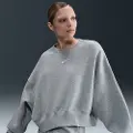 Nike Oversized Nike Sportswear Phoenix Fleece-sweatshirt med rund hals til kvinder - grå