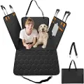 Vevor Bagsædeforlænger, Hundesædebetræk til Bagsædeseng med Netvindue og Opbevaringslomme, Understøtter 147 kg Hundehængekøje til Bil Hundeseng 136 x 61 cm til Bil, SUV, Lastbil