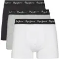 Pepe Jeans Pepe Jeanstil mænd. PMU10989 Sæt med tre boxershorts grå, sort, hvid (S), Afslappet, Bomuld