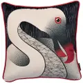 Moooi Pude overtræk DODO PAVONE 50 x 50 cm, sort, polyester, Moooi