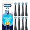 Oral-B Tandbørstehoveder iO Ultimate Clean Black - 8 pcs