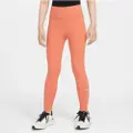 Nike One Dri-FIT-leggings med høj talje til større børn (piger) - Orange