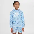 Nike Flow-Ral-pullover-hættetrøje med print til mindre børn - blå