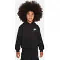 Nike Sportswear Club Fleece-pullover-hættetrøje til mindre børn - sort