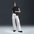 Nike Mellemhøje Nike Sportswear Everything Wovens-bukser med åben kant til kvinder - hvid