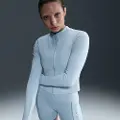 Nike Langærmet Nike Zenvy Dri-FIT-trøje med fuld lynlås til kvinder - blå