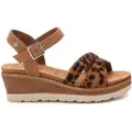 Refresh Refreshtil kvinder. 17313701-CAMEL Sandaler i læder 173137 brun (37), 5-8 cm, Ruskind, Spænder, Casual