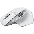 Logitech MX Master 3S Performance Wireless Mouse - Pale Grey - Ergonomisk mus - Laser - 7 knapper - Hvid