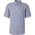 Fynch&Hatton Linen Classic Checks Kortærmet Skjorte
