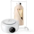 Vevor Bærbar Tørretumbler, Tørretumbler med Tørretumblerpose, PTC-opvarmning og LED-display, Sammenklappelig Mini-tørretumbler med 5-timers timer til Lejligheder, Sovesale, Autocampere eller Hoteller,