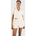 Brixton Silky Jacquard Button Down Skjorte hvid