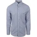 Gant Ganttil mænd. 3000140 Poplin-skjorte Regular Fit Banker Stripe blå (3XL), Casual, Bomuld, Lange ærmer