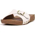 FitFlop Iqushion Adjustable Buckle Leather Klipklapper