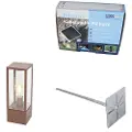 QAZQA Industriel stående udendørslampe rustbrun 40 cm IP44 - Charlois